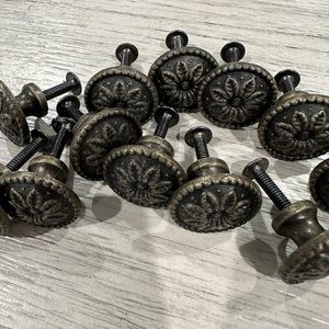 14 Pack-Anti Bronze Cabinet Knobs Vintage Antique Dresser Drawer Knobs Hardware